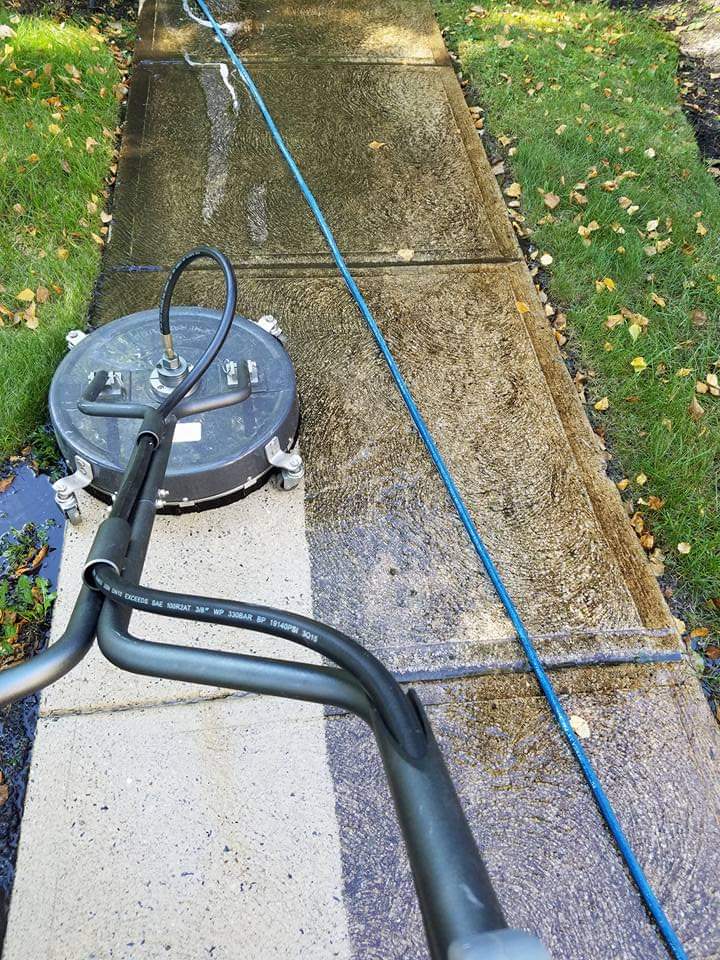 concrete walkway cleaning